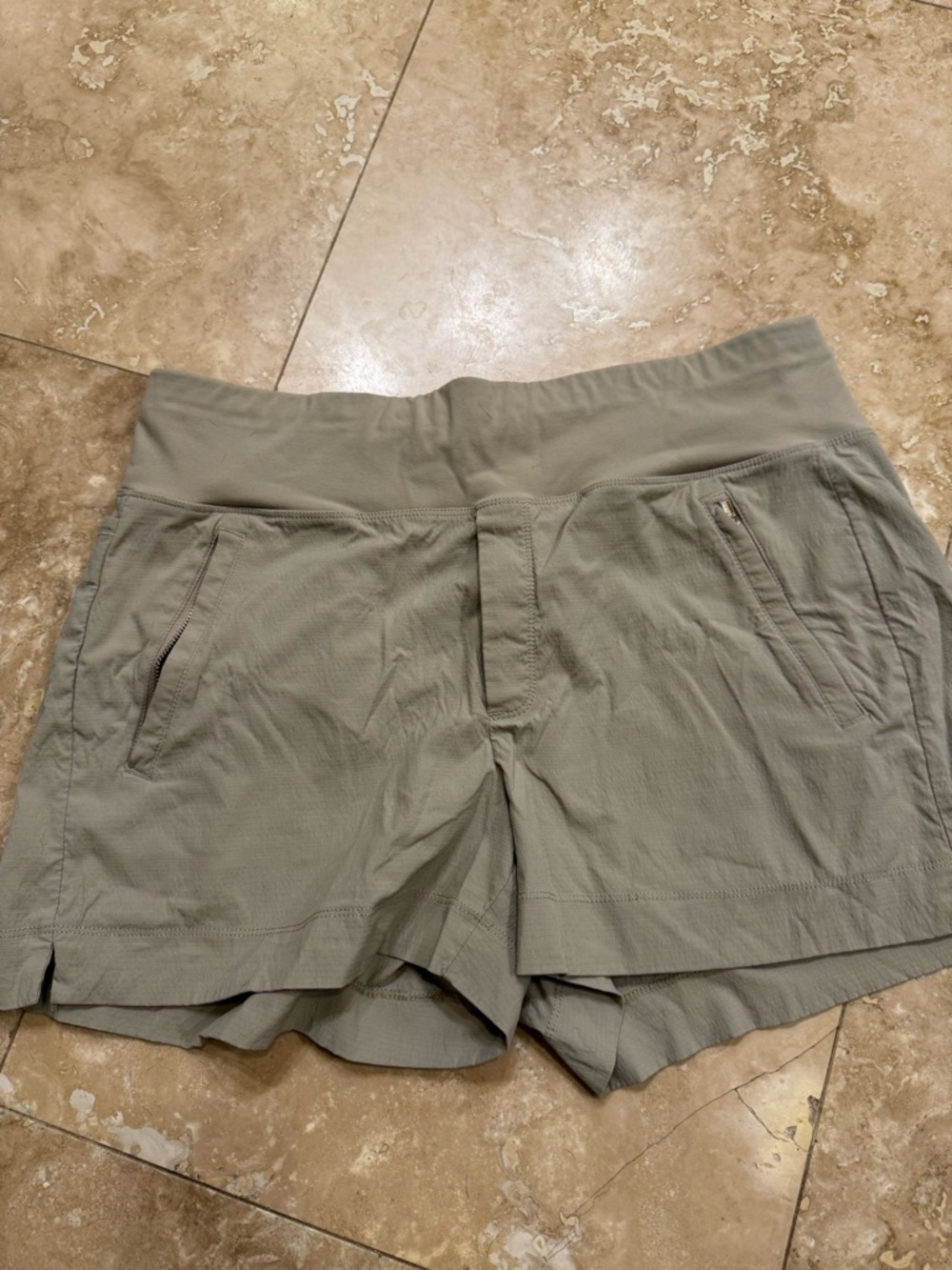 Athleta Treckie North Shorts - khaki beige